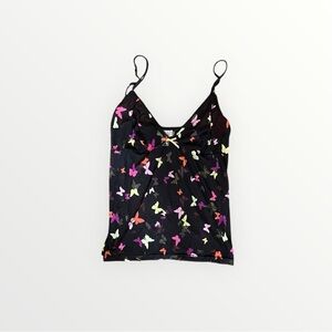 La Senza Vintage Butterfly Print Sheer Camisole Size M